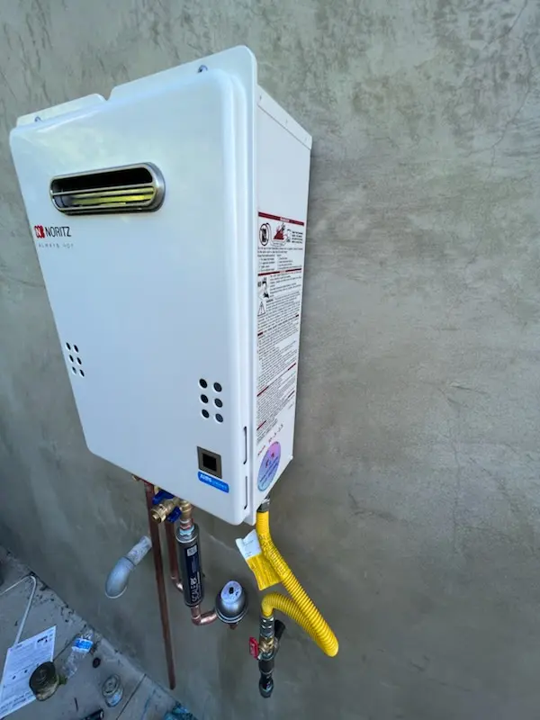 Tankless water heater installation for Purity homes